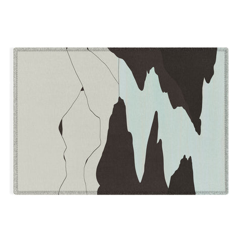 Viviana Gonzalez Minimal Mountains In The Sea Outdoor Rug