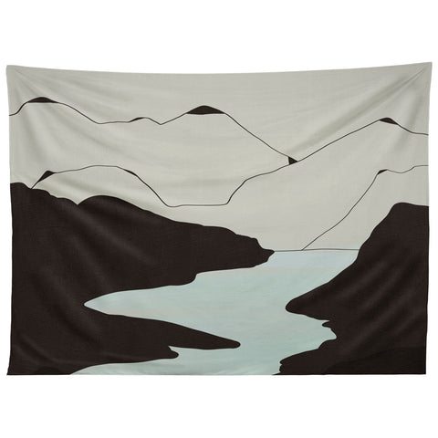 Viviana Gonzalez Minimal Mountains In The Sea Tapestry