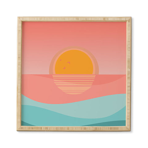 Viviana Gonzalez Minimal Sunset 1 Framed Wall Art