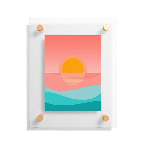 Viviana Gonzalez Minimal Sunset 1 Floating Acrylic Print