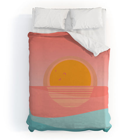 Viviana Gonzalez Minimal Sunset 1 Duvet Cover