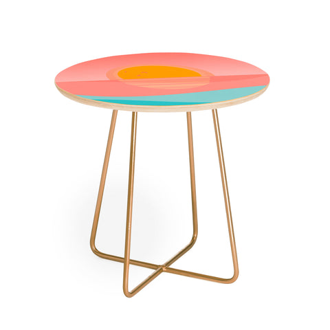 Viviana Gonzalez Minimal Sunset 1 Round Side Table