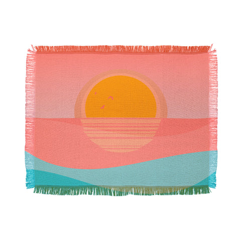 Viviana Gonzalez Minimal Sunset 1 Throw Blanket