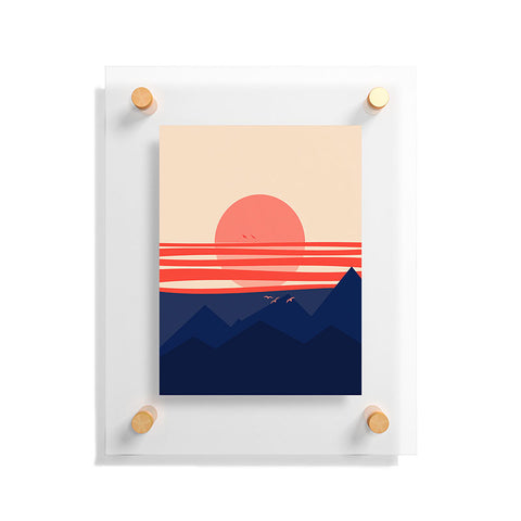 Viviana Gonzalez Minimal Sunset 4 Floating Acrylic Print