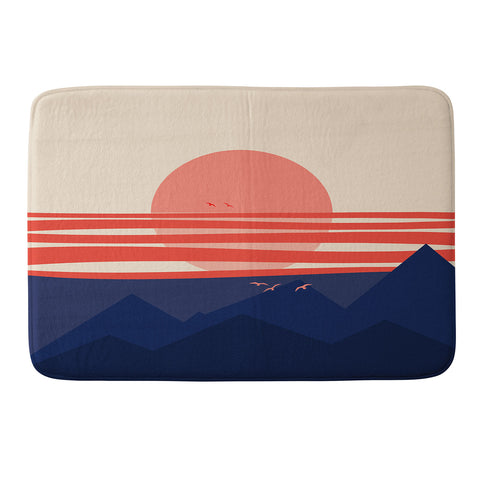 Viviana Gonzalez Minimal Sunset 4 Memory Foam Bath Mat