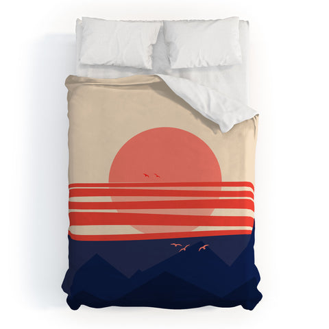 Viviana Gonzalez Minimal Sunset 4 Duvet Cover