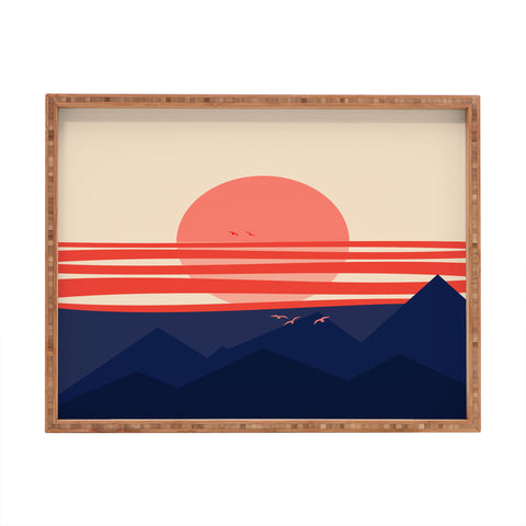 Viviana Gonzalez Minimal Sunset 4 Rectangular Tray