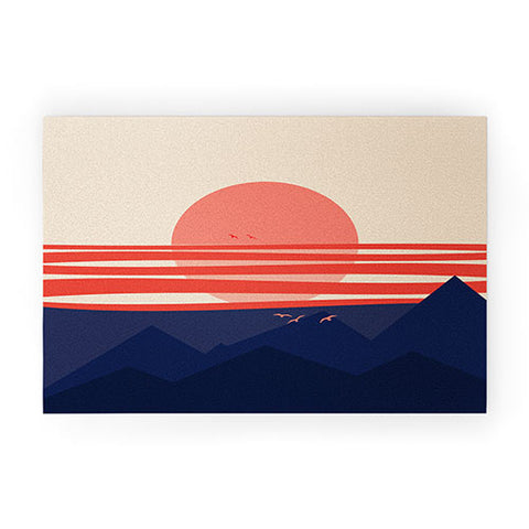 Viviana Gonzalez Minimal Sunset 4 Welcome Mat