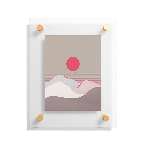 Viviana Gonzalez Minimal Sunset 9 Floating Acrylic Print