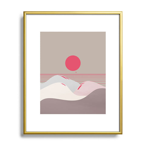 Viviana Gonzalez Minimal Sunset 9 Metal Framed Art Print