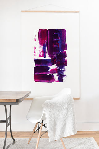 Viviana Gonzalez Minimal Ultra violet and blue I Art Print And Hanger