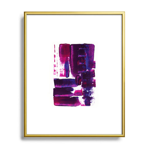 Viviana Gonzalez Minimal Ultra violet and blue I Metal Framed Art Print