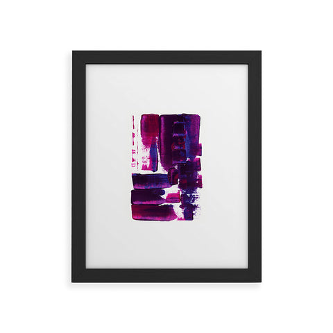 Viviana Gonzalez Minimal Ultra violet and blue I Framed Art Print