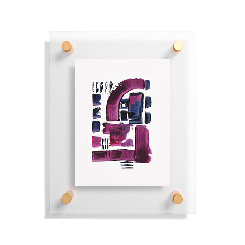 Viviana Gonzalez Minimal Ultra violet and blue II Floating Acrylic Print