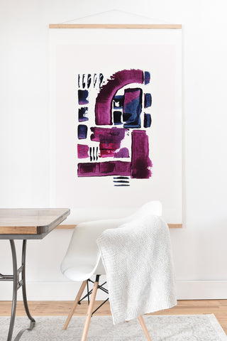 Viviana Gonzalez Minimal Ultra violet and blue II Art Print And Hanger