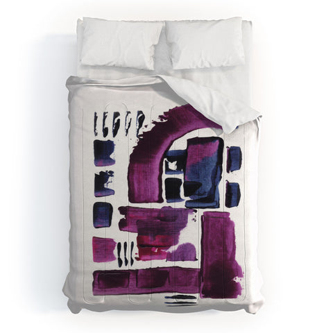 Viviana Gonzalez Minimal Ultra violet and blue II Comforter