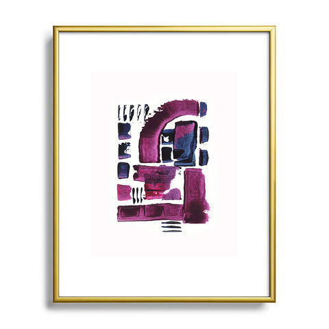 Viviana Gonzalez Minimal Ultra violet and blue II Metal Framed Art Print