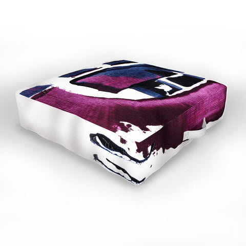 Viviana Gonzalez Minimal Ultra violet and blue II Outdoor Floor Cushion