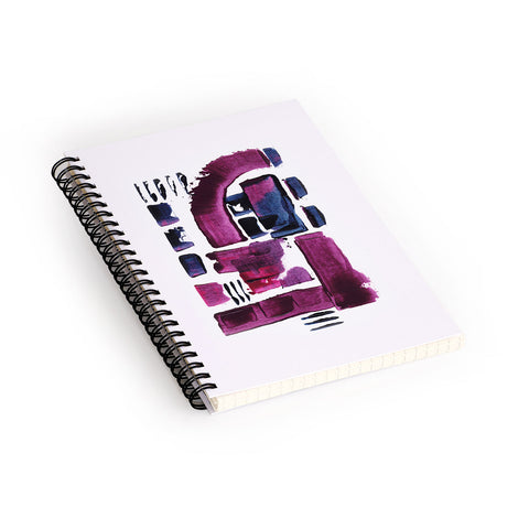 Viviana Gonzalez Minimal Ultra violet and blue II Spiral Notebook