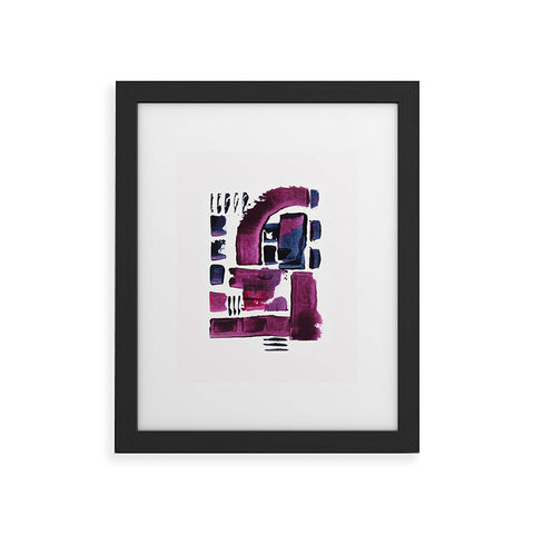 Viviana Gonzalez Minimal Ultra violet and blue II Framed Art Print
