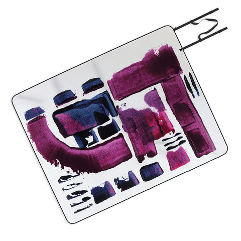 Viviana Gonzalez Minimal Ultra violet and blue II Picnic Blanket