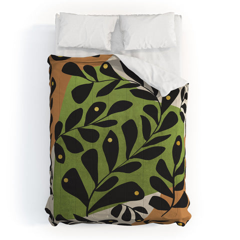 Viviana Gonzalez Modern botanical composition 2 Comforter