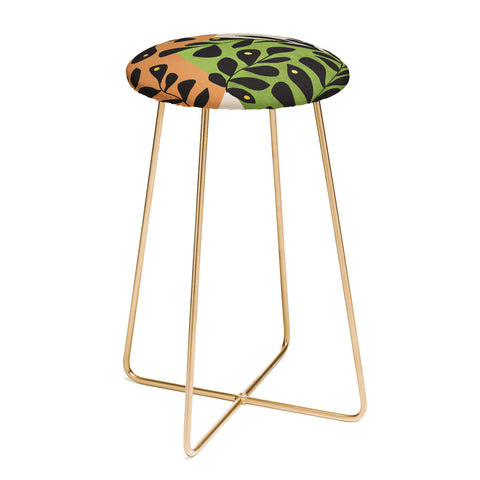 Viviana Gonzalez Modern botanical composition 2 Counter Stool