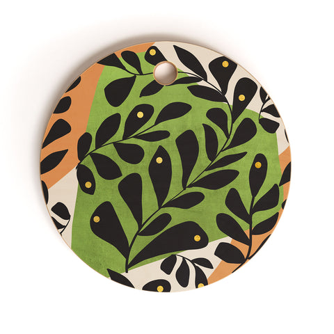 Viviana Gonzalez Modern botanical composition 2 Cutting Board Round