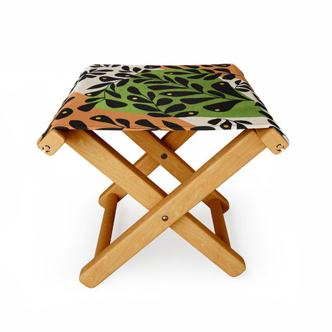 Viviana Gonzalez Modern botanical composition 2 Folding Stool