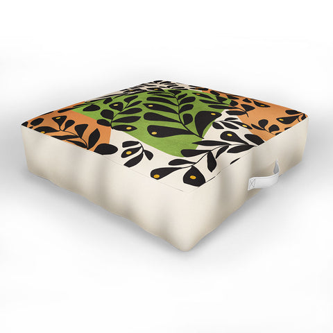 Viviana Gonzalez Modern botanical composition 2 Outdoor Floor Cushion