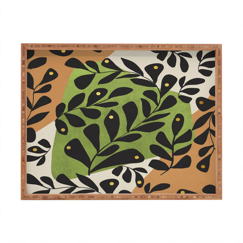 Viviana Gonzalez Modern botanical composition 2 Rectangular Tray