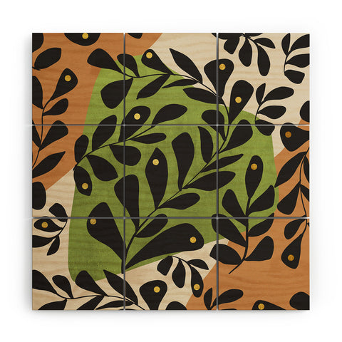 Viviana Gonzalez Modern botanical composition 2 Wood Wall Mural