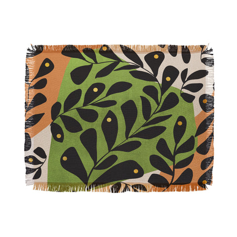 Viviana Gonzalez Modern botanical composition 2 Throw Blanket