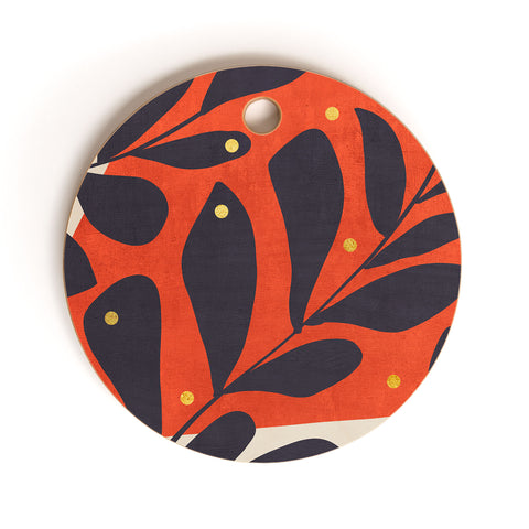 Viviana Gonzalez Modern botanical composition 4 Cutting Board Round