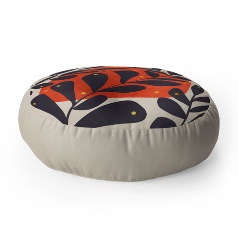 Viviana Gonzalez Modern botanical composition 4 Floor Pillow Round