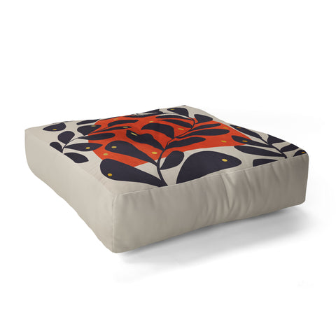 Viviana Gonzalez Modern botanical composition 4 Floor Pillow Square