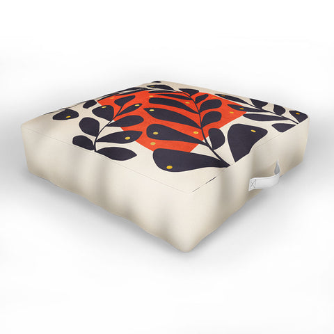 Viviana Gonzalez Modern botanical composition 4 Outdoor Floor Cushion