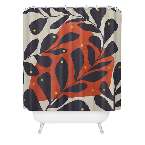 Viviana Gonzalez Modern botanical composition 4 Shower Curtain