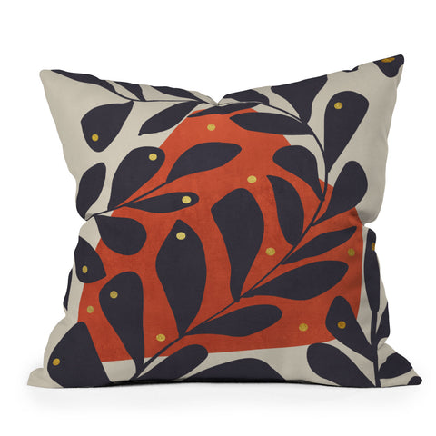 Viviana Gonzalez Modern botanical composition 4 Throw Pillow