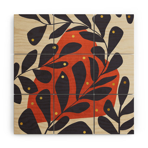 Viviana Gonzalez Modern botanical composition 4 Wood Wall Mural