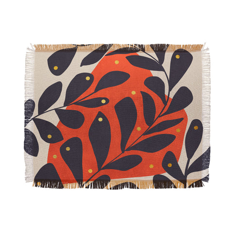 Viviana Gonzalez Modern botanical composition 4 Throw Blanket