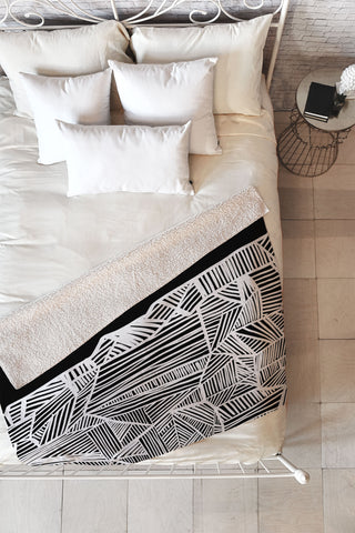 Viviana Gonzalez Modern improvisation 01 Fleece Throw Blanket