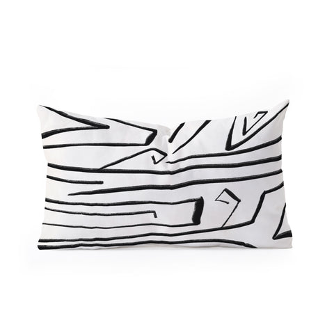 Viviana Gonzalez Modern improvisation 02 Oblong Throw Pillow