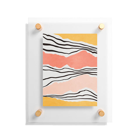 Viviana Gonzalez Modern irregular Stripes 01 Floating Acrylic Print