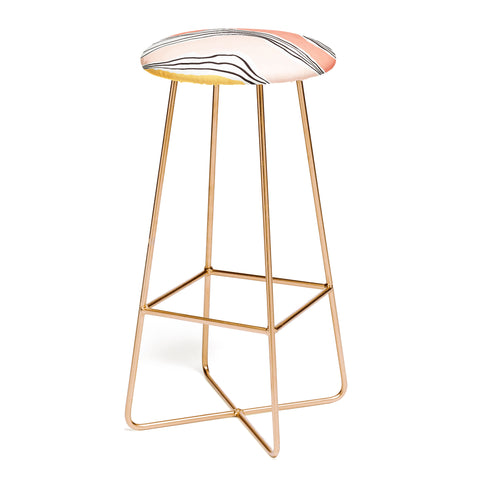 Viviana Gonzalez Modern irregular Stripes 01 Bar Stool