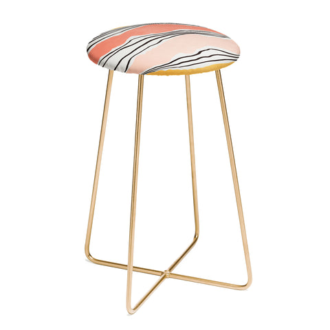 Viviana Gonzalez Modern irregular Stripes 01 Counter Stool