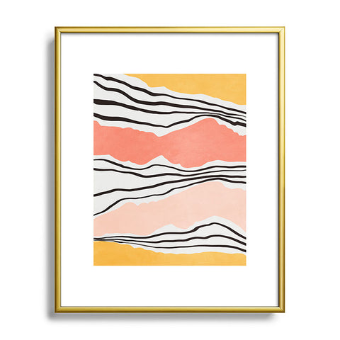 Viviana Gonzalez Modern irregular Stripes 01 Metal Framed Art Print