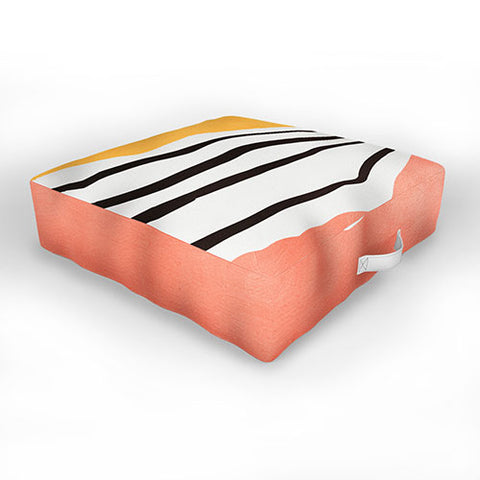 Viviana Gonzalez Modern irregular Stripes 01 Outdoor Floor Cushion