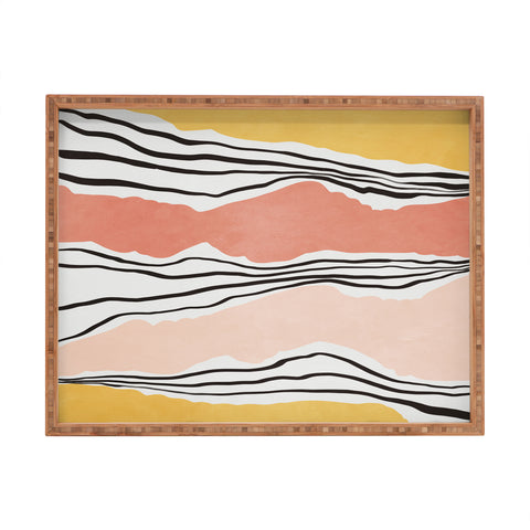 Viviana Gonzalez Modern irregular Stripes 01 Rectangular Tray