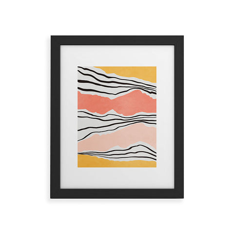 Viviana Gonzalez Modern irregular Stripes 01 Framed Art Print